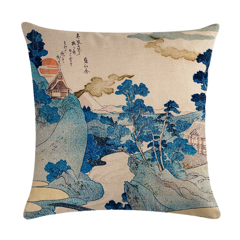 Vỏ Gối 45X45Cm Họa Tiết Ukiyo-e Utagawa Kuniyoshi Phong Cách Nhật Bản