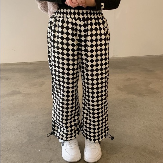 Quần jogger lưng cao phối túi phong cách hip hop đường phố cho bé gái 3-8 tuổi