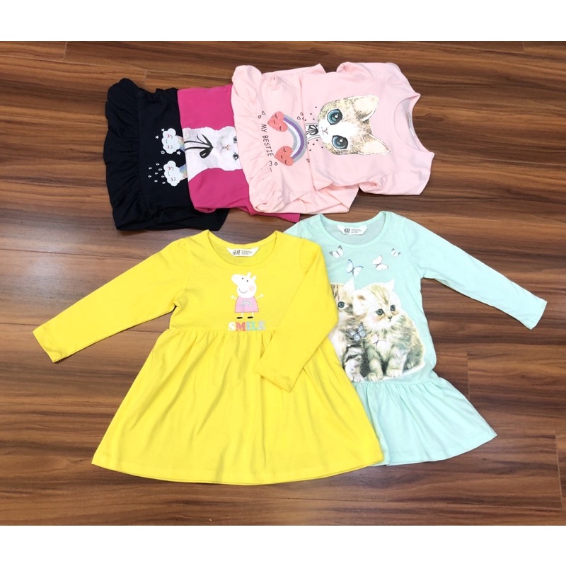 Váy Hm cotton bé gái 2-10 tuổi.