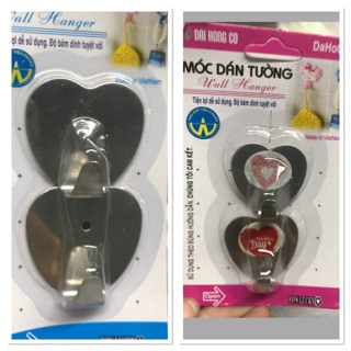 Combo 10vĩ móc inox 2 cái tim nhỏ hoặc tim lớn