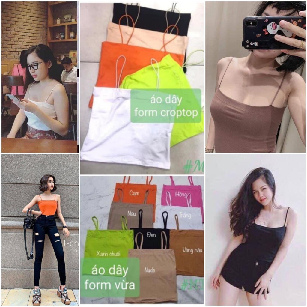 Áo 2 dây thun Thái (hàng RAINBOW)