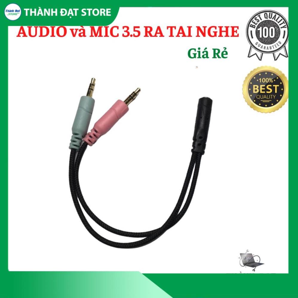 Dây 2 đầu Jack loa 3.5 chuyển tai nghe phone thành loa và mic máy tính / gộp audio và mic 3.5 ra tai nghe [FREE SHIP]