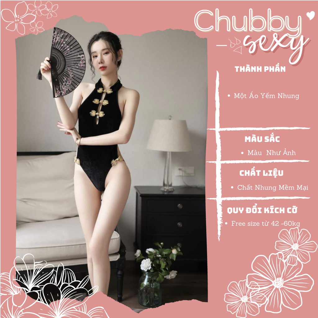 Cosplay Cô Gái Trung Hoa Sexy - Set  body chất liệu nhung co giãn siêu tôn dáng cực quyến rũ  - CPL24 - Chubby.Sexy | BigBuy360 - bigbuy360.vn