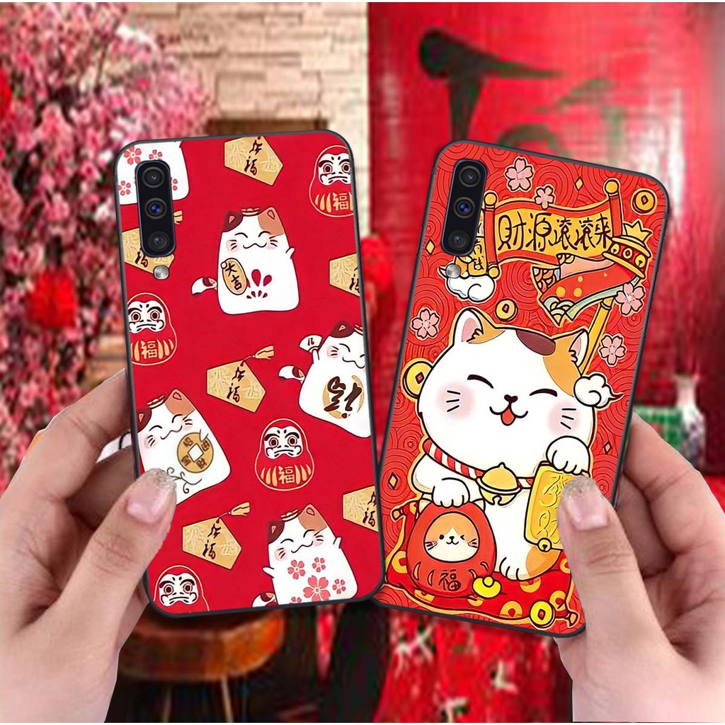 Ốp lưng Samsung A30S / A50 / A50S bộ hình TẾT Mèo thần tài may mắn MANEKI NEKO cực đáng yêu, siêu đẹp