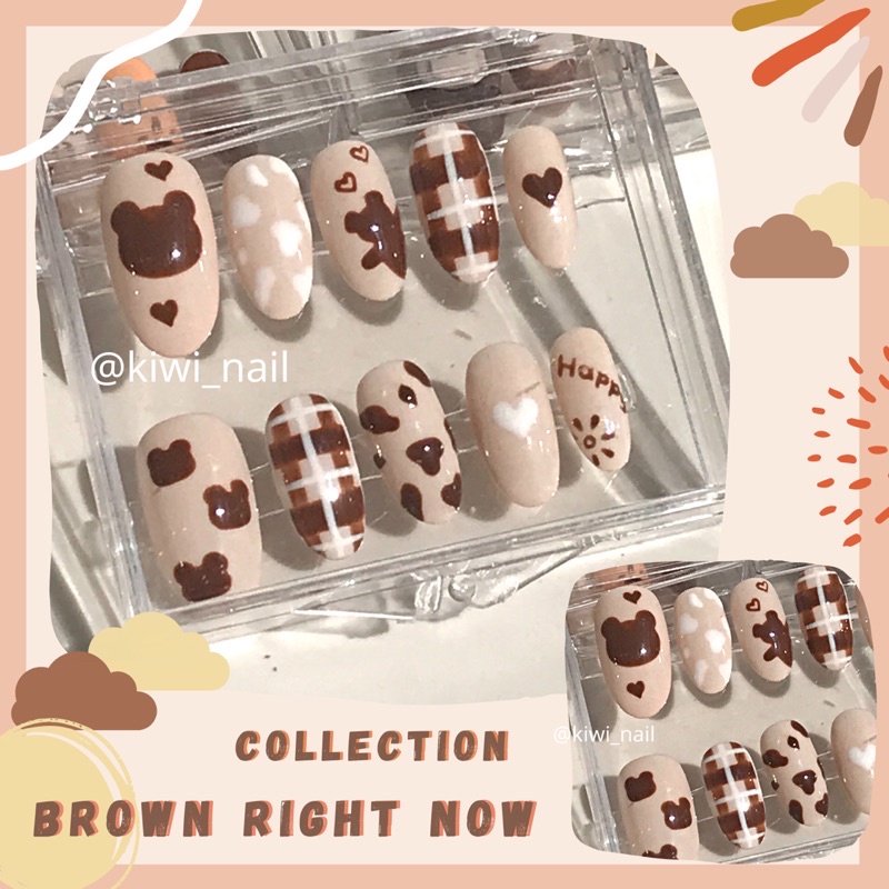 Nailbox thiết kế họa tiết bánh gấu cute