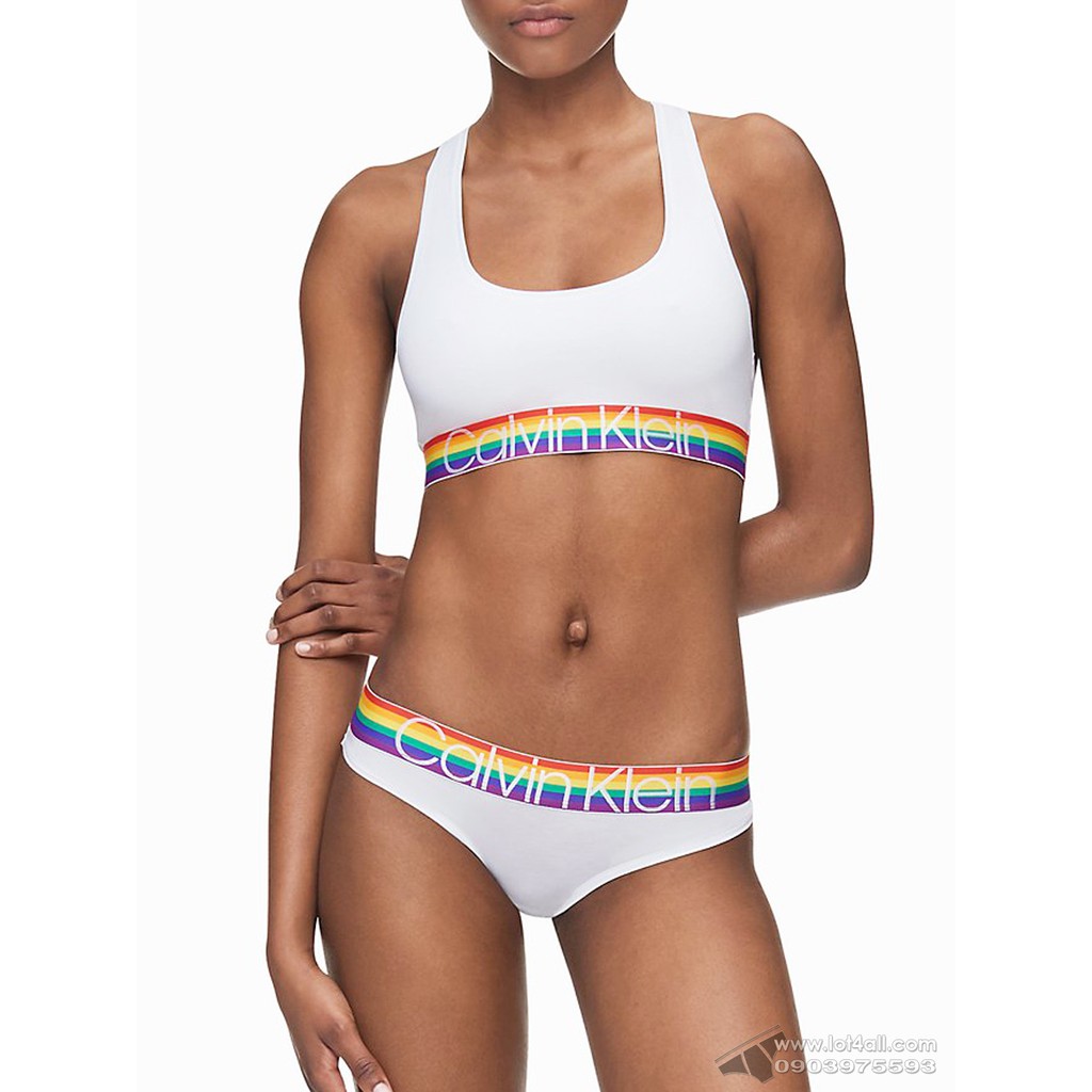 [CHÍNH HÃNG] Quần lót nữ Calvin Klein QF6011 Modern Cotton Pride Tanga White