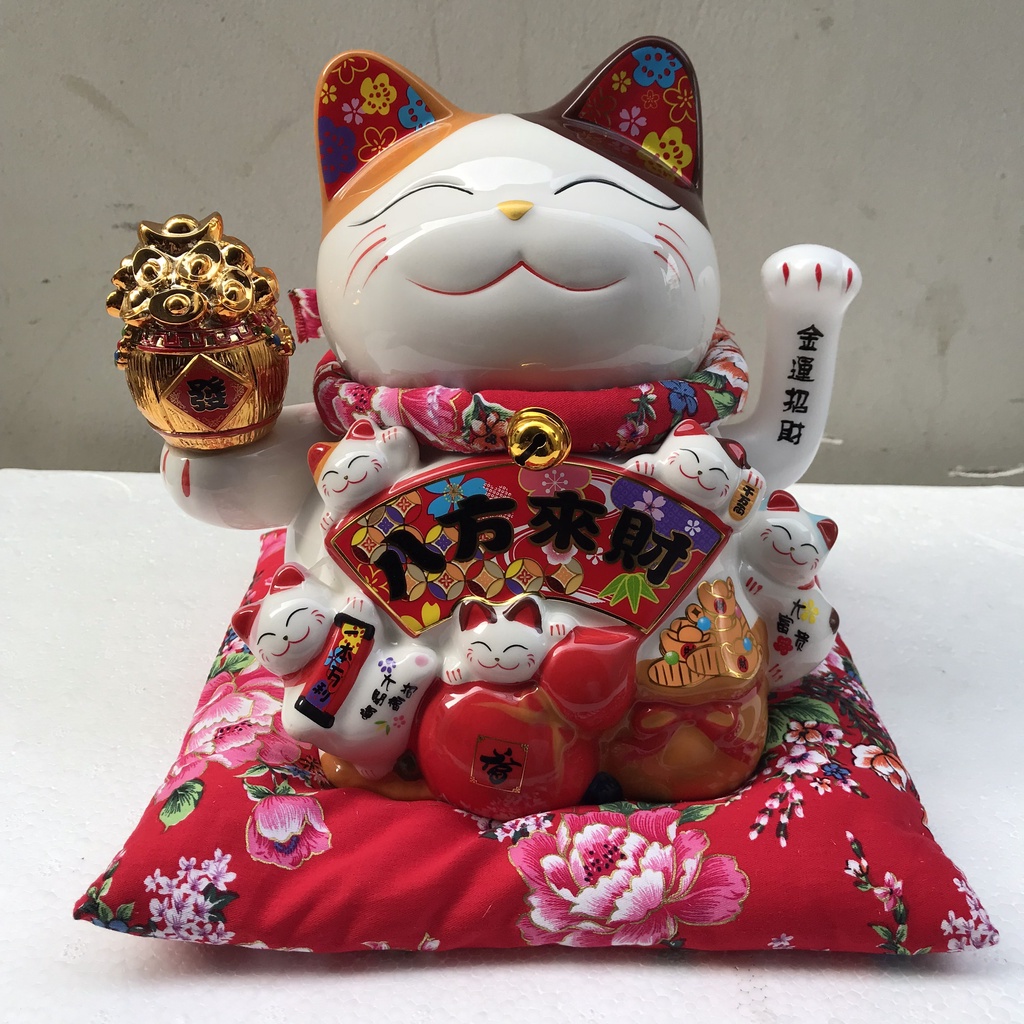 Mèo thần tài vẫy tay đại đại quý cao 22cm, quà tặng khai trương, tân gia