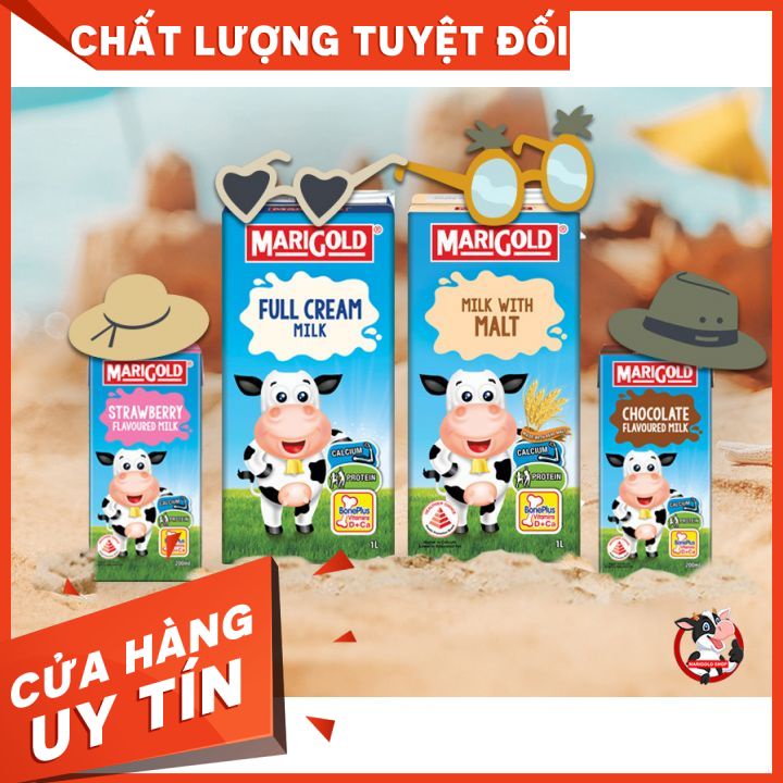 Sữa Marigold Mix nhiều vị thùng 24 hộp 200ml công thức Bone Plus - Marigold Shop