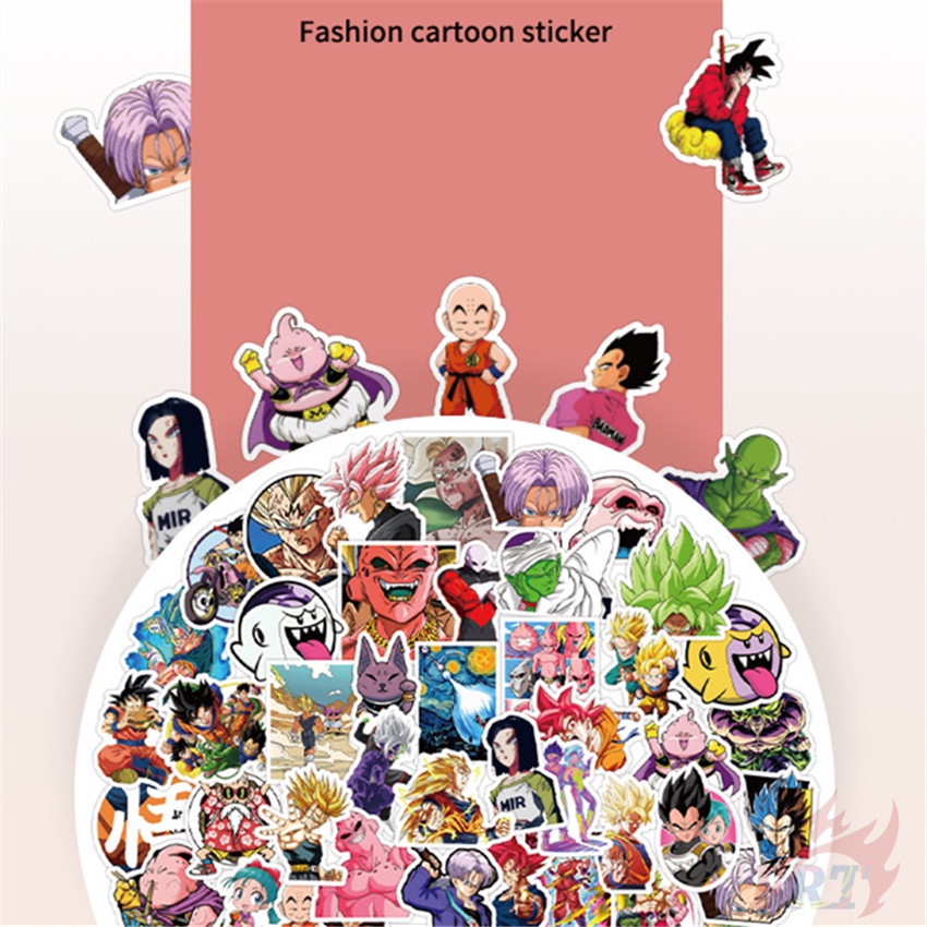 56 Cái / Bộ ☆ Sticker Dán Hình Dragon Ball ☆ Sticker Dán Tường Chống Thấm Nước Thời Trang