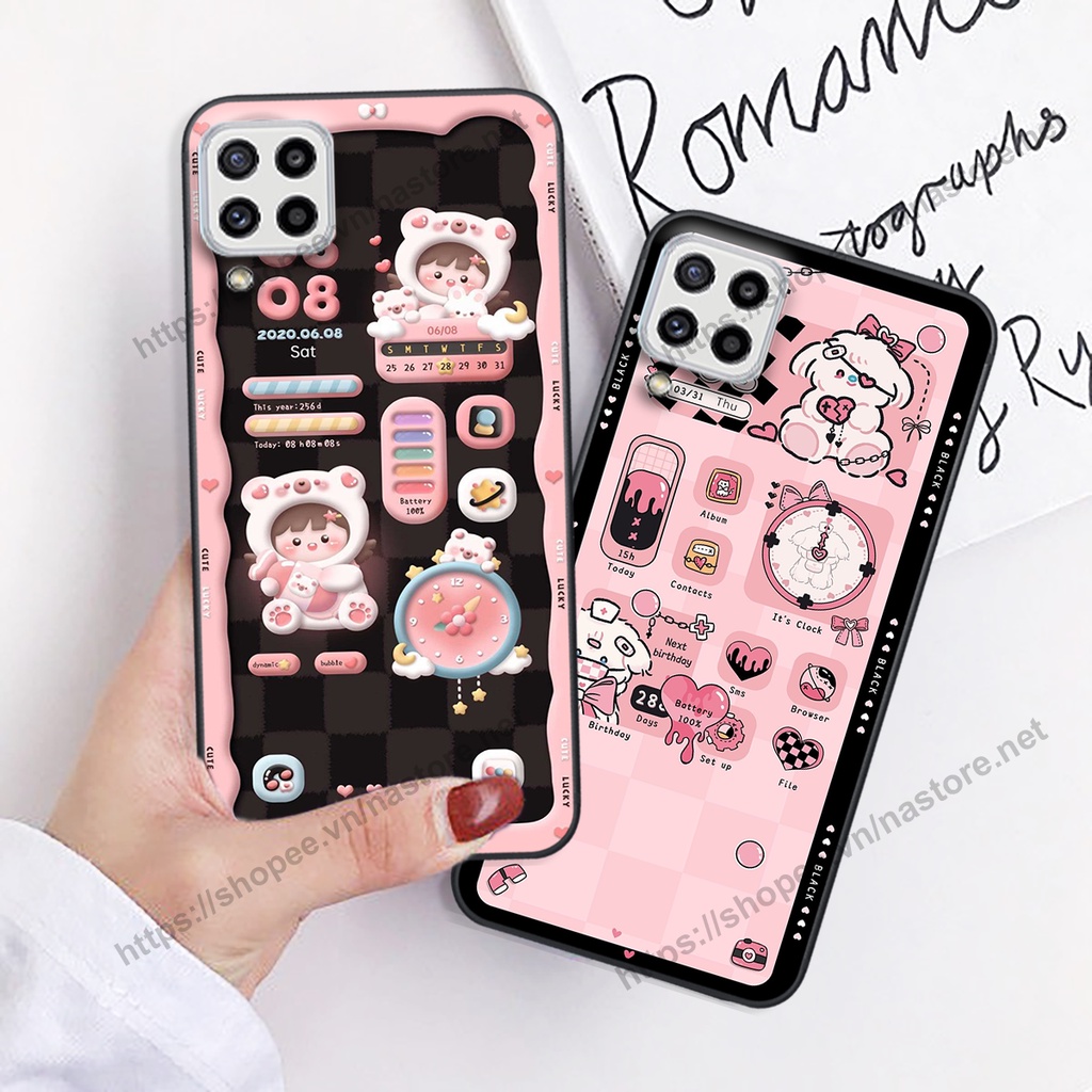 Ốp lưng Samsung M32 / M62 gấu, đồng hồ dễ thương cute giá rẻ