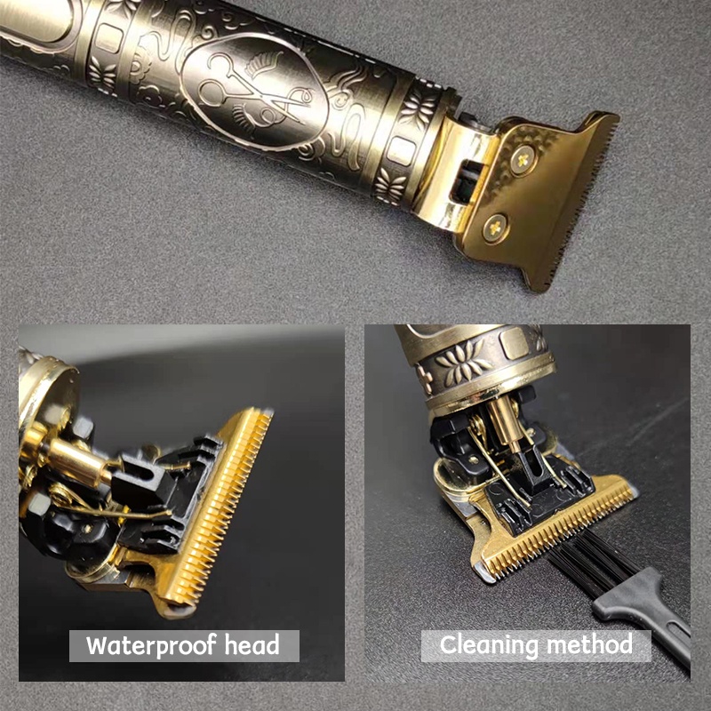 Máy cạo râu Cắt Tóc T9 Không Lõi Có Màn Hình Hiển Thị Phong Cách Retro Cho Nam