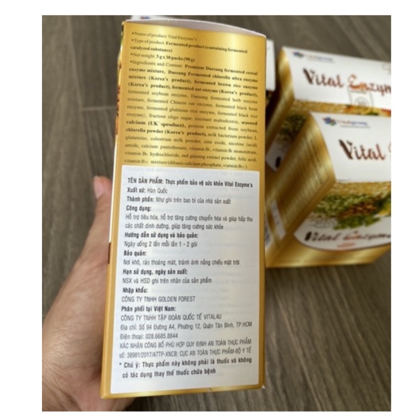 Enzyme Vital giúp hỗ trợ tiêu hóa và thanh lọc cơ thể