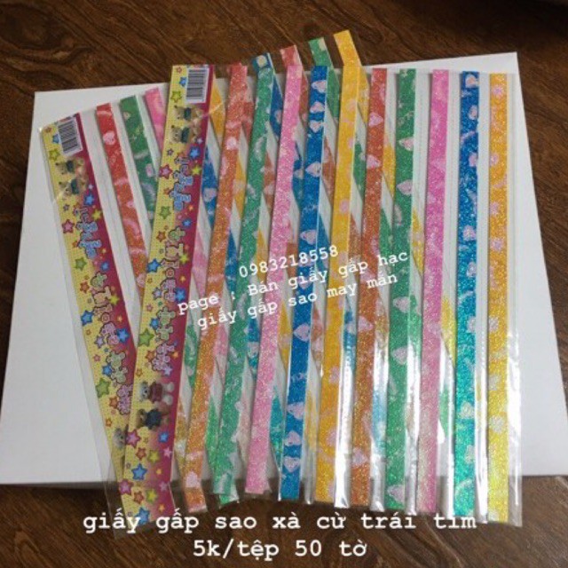 GIẤY GẤP SAO XÀ CỪ TRÁI TIM