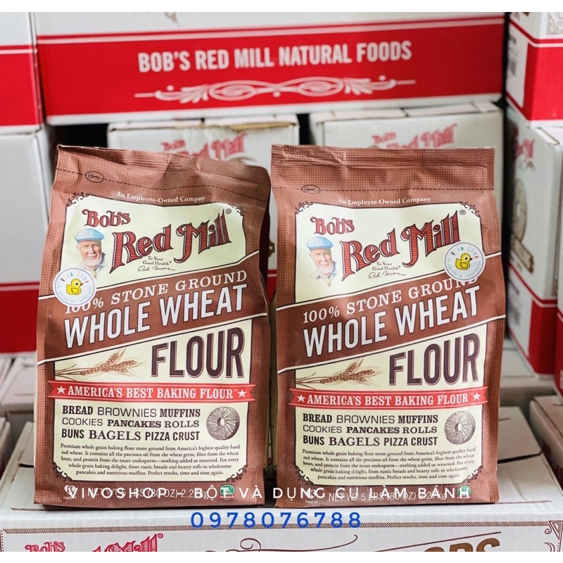 [Mã GROSALE1 giảm 8% đơn 500K] Bột mì nguyên cám Bob's Red Mill - Date 2023