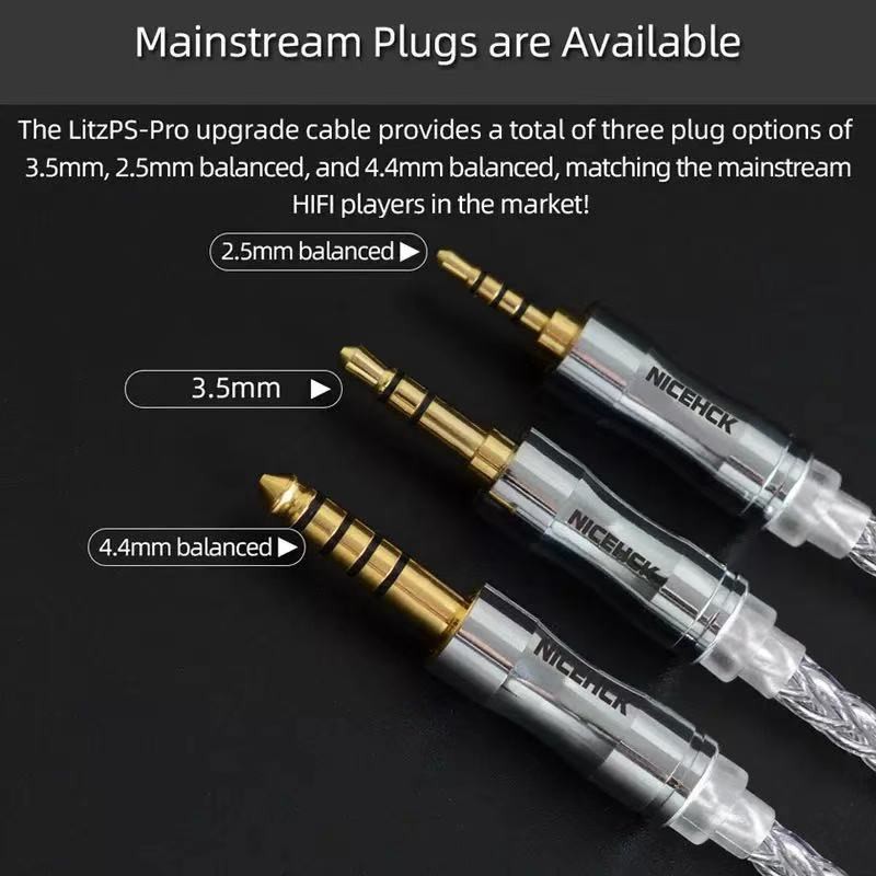 Dây Cáp Màu Bạc 8 Lõi 4n Litz 3.5mm / 2.5mm / 4.4mm Mmcx / Nx7 / Qdc / 0.78 2pin Cho Mk3 St-10S Kxxs