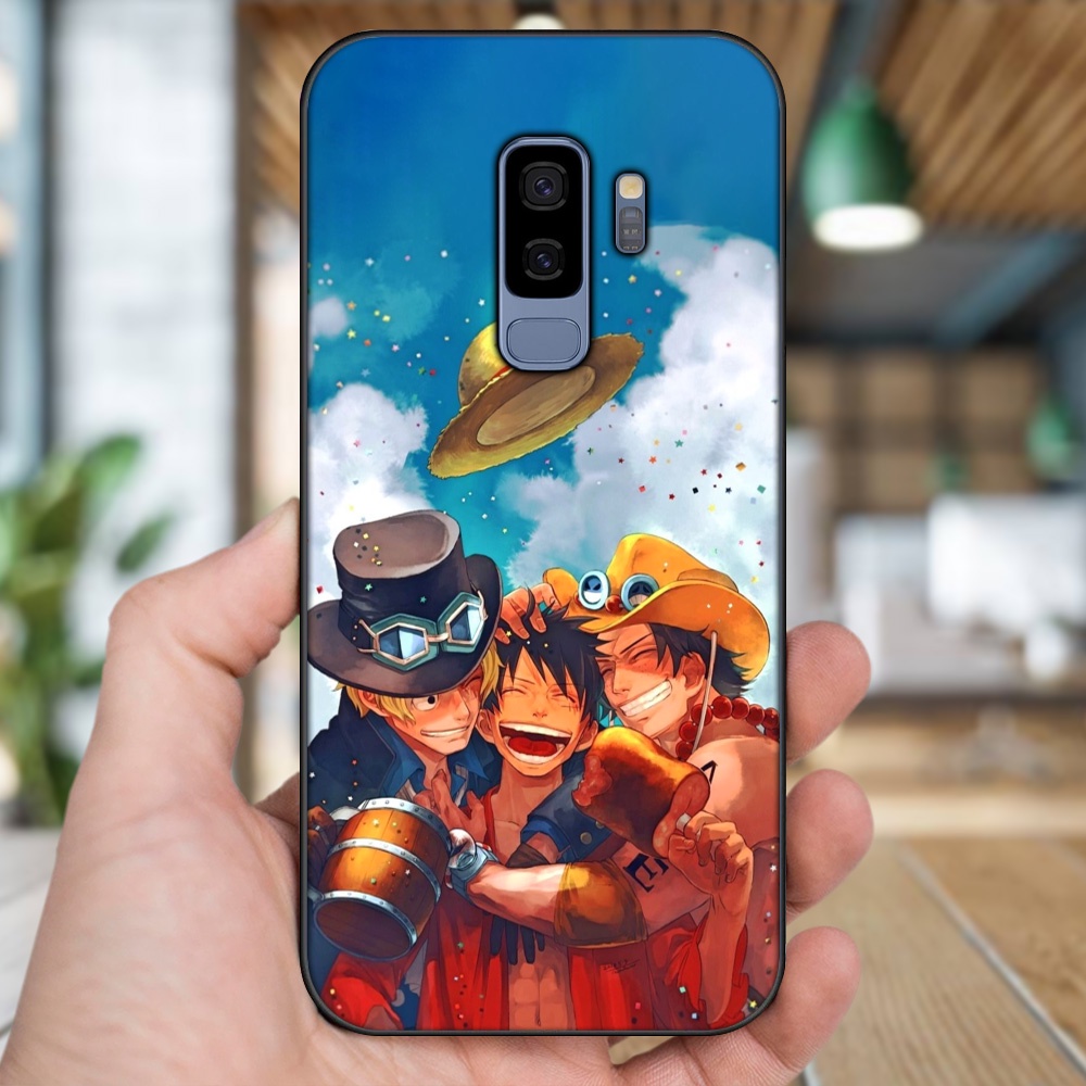 Ốp lưng Samsung S9 Plus viền đen in hình Ace One Piece