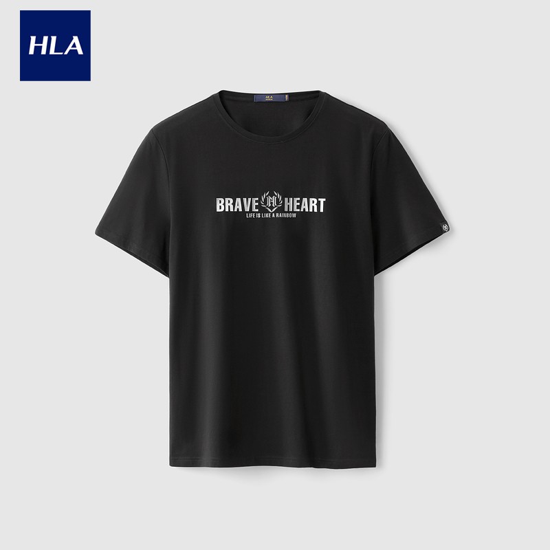 Áo Thun Nam Ngắn Tay HLA Zinc Shield Healthy Skin-friendly Short Sleeve T-shirt