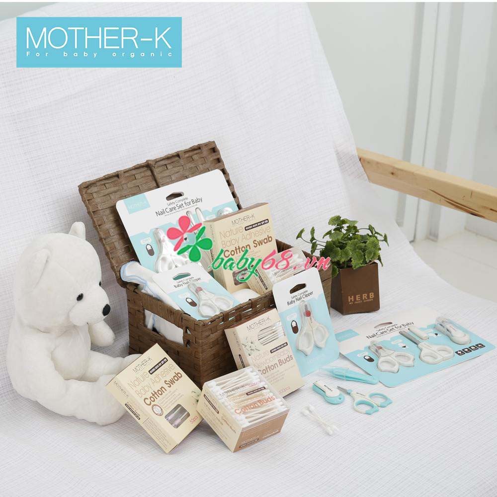 Bộ cắt móng tay sơ sinh kèm nhíp Mother-K Hàn Quốc KM13140