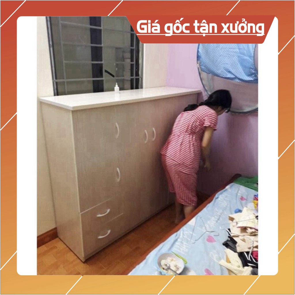 [Chỉ ship HN] Tủ quần áo trẻ em nhựa đài Loan cho bé kích thước 125*145 Freeship