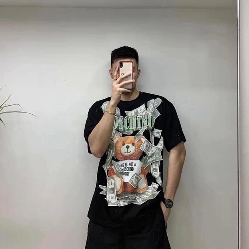 ÁO THUN MOSCHINO HOT TREND , ÁO MOS LOGO BIG SIZE