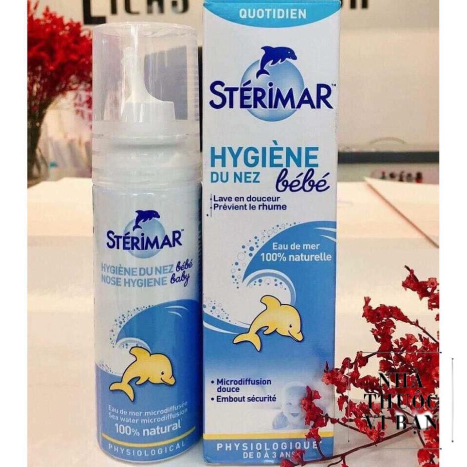 [CHÍNH HÃNG]🔥Xịt muối biển Sterimar Nose Hygiene Baby 50ml cho trẻ 3 tháng -3 tuổi (Pháp)