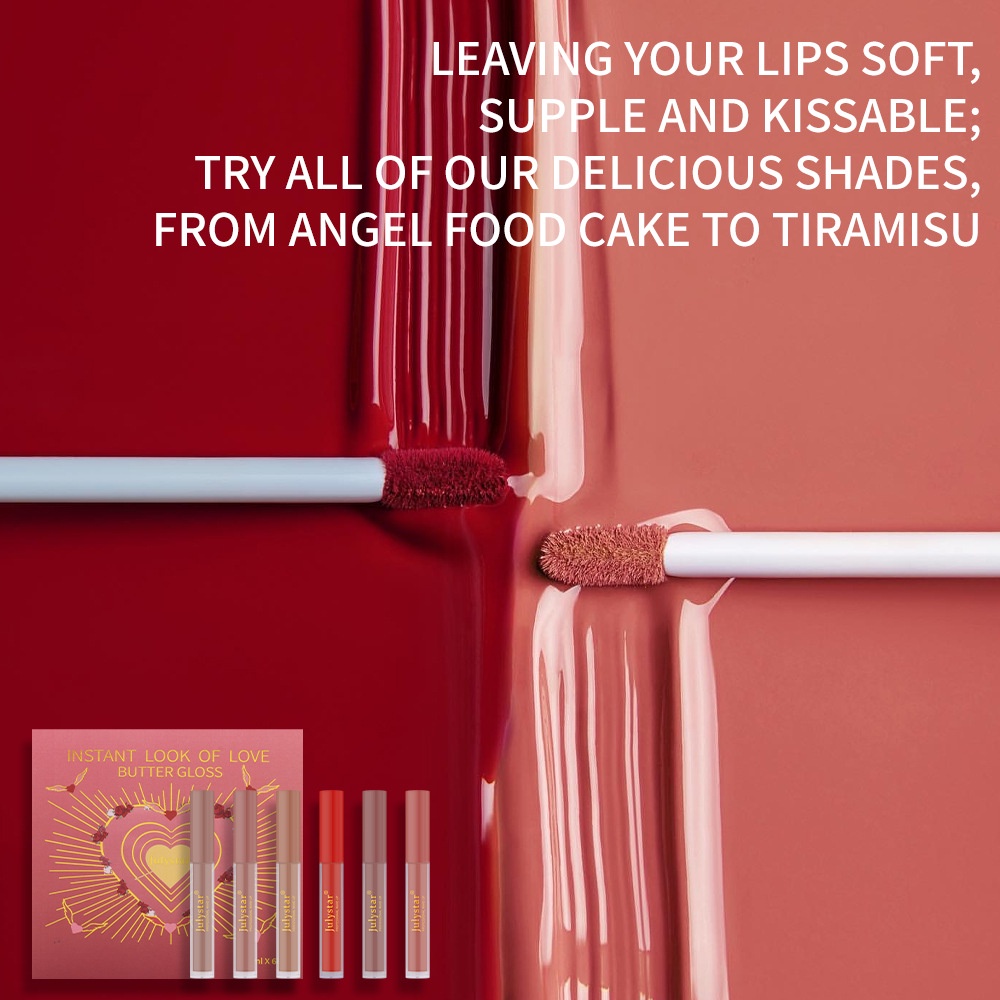 Set 6 Son Môi Dạng Lỏng Chống Thấm Nước Lâu Trôi Với Nhiều Tông Màu Hợp Thời Trang Tùy Chọn