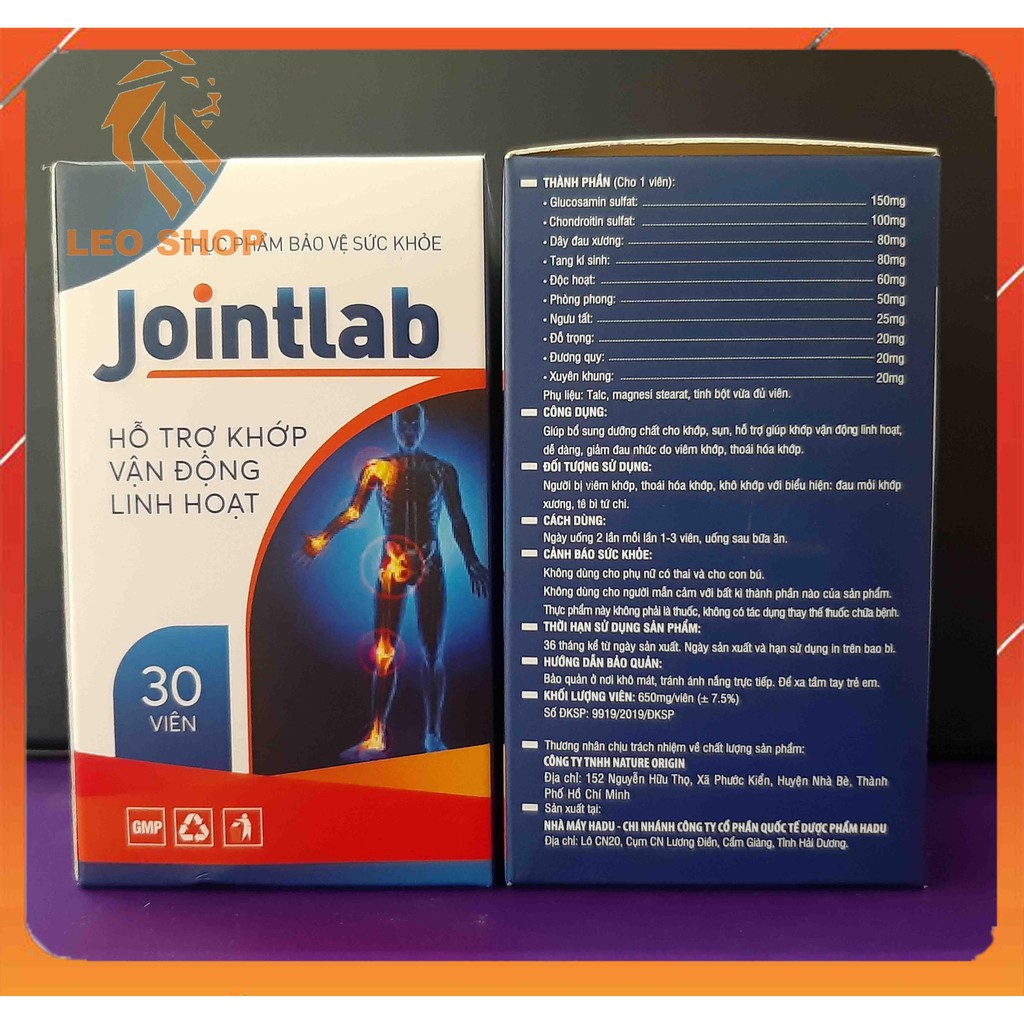 [COMBO 3 HỘP] JOINTLAB - Đẩy Lùi Thoái Hóa Xương Khớp Xua Tan Đau Nhức Cơ Thể Tráng Kiện - CHÍNH HÃNG HỘP 30 VIÊN | BigBuy360 - bigbuy360.vn