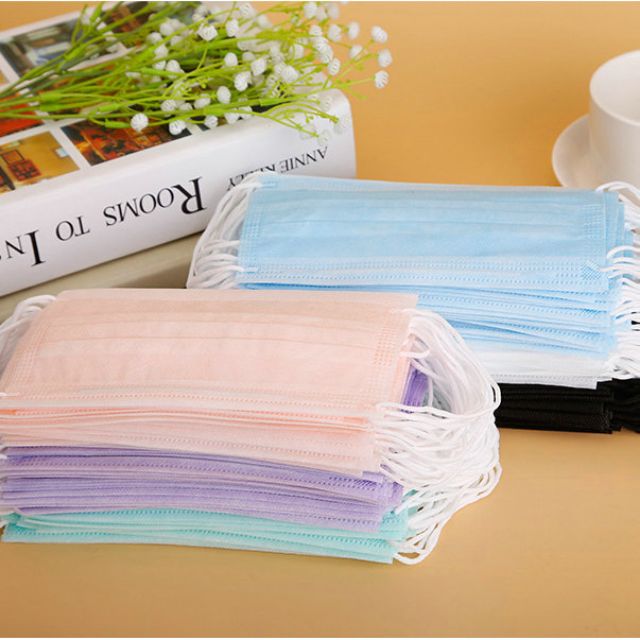 Khẩu trang y tế cotton mỏng, nhiều màu lựa chọn , 1 túi gồm 10 cái | BigBuy360 - bigbuy360.vn