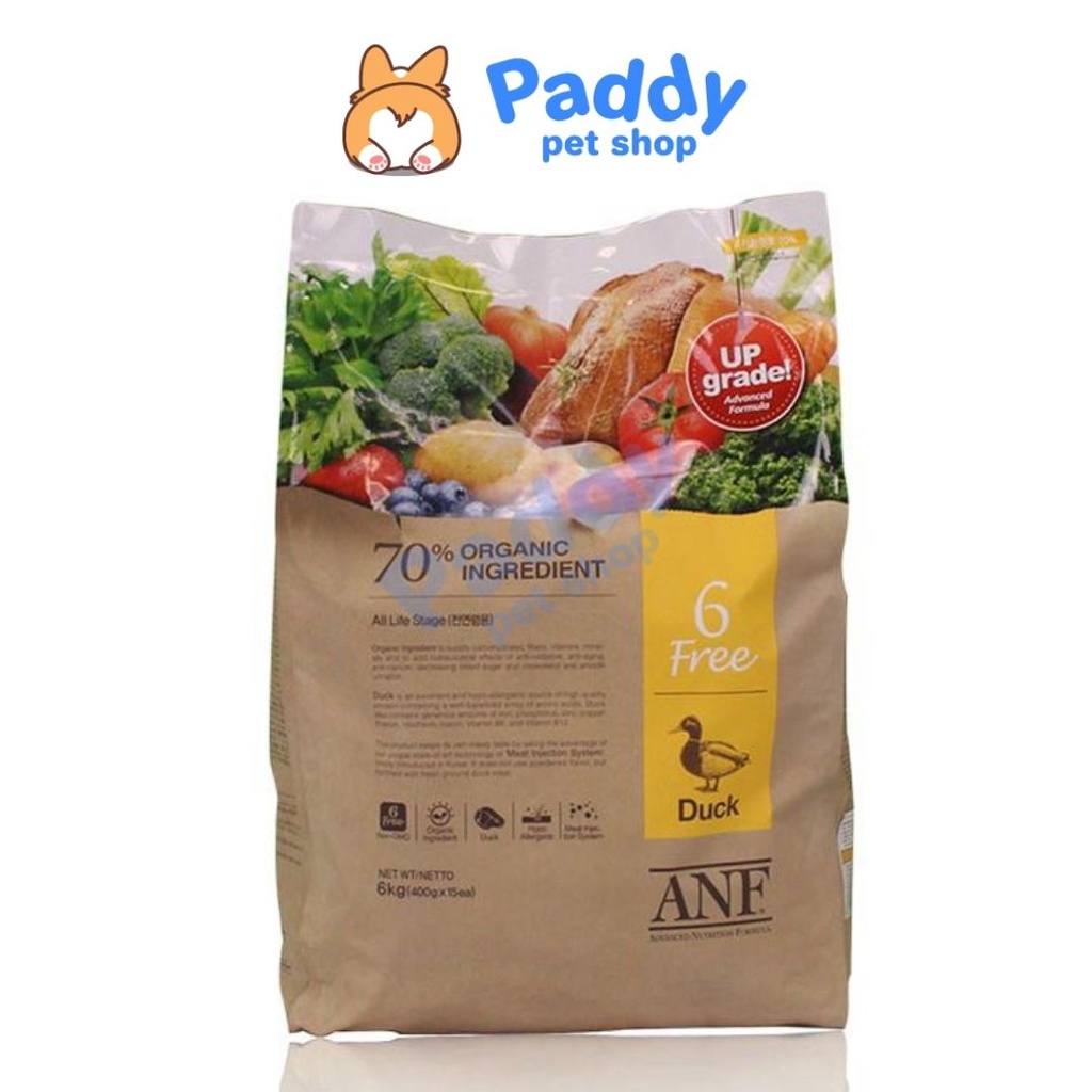 [6kg] Hạt Chó Trên 6 Tháng ANF 6Free Hữu Cơ