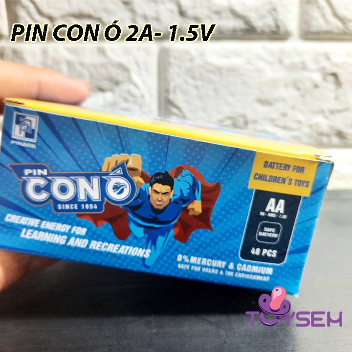 Pin 2A con ó chuyên dùng cho đồ chơi trẻ em