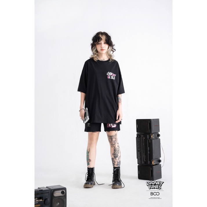 Áo Thun BOO Unisex Dáng Oversize Vải Cotton Cao Cấp In Graphics NV Looney Tunes