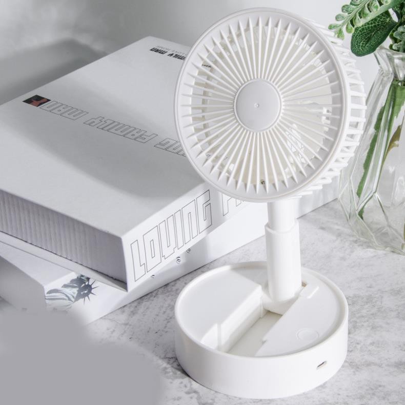 Quạt Mini Để Bàn Sạc Tích Điện Gấp Gọn USB Fan A9, Siêu Tiện Dụng Cho Mùa Hè 2021