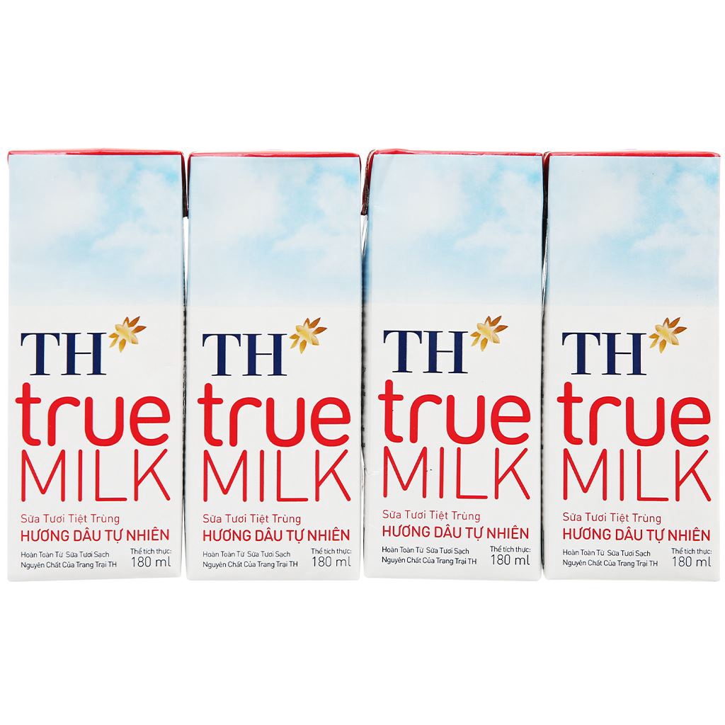 Lốc 4 hộp sữa TH TRUE MILK các vị