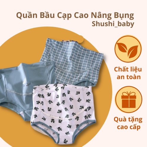 Quần Lót Bầu Kháng Khuẩn Cạp Cao Nâng Đỡ Bụng Bầu Có Chun Chỉnh Bụng Hàng Cao Cấp