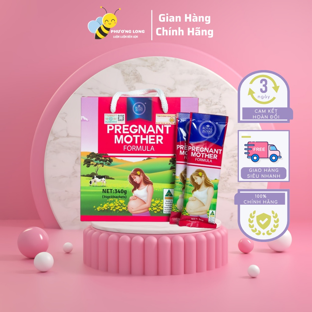 Sữa bột cho bà bầu chính hãng Hoàng Gia Úc Royal Ausnz Pregnant Mother (34g)