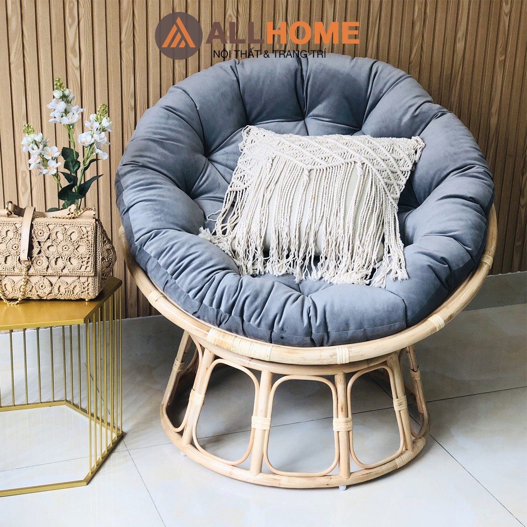 Ghế Thư Giãn Papasan ALLHOME Ghế Mây Tự Nhiên, Trang Trí Nhà Cửa Home Stay Cafe ( Nện Tùy Chọn Màu )