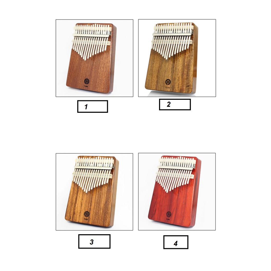 Đàn kalimba 17 phím gỗ nguyên khối Mahagony PURM000007-PHỦ BÓNG NANO CAO CẤP