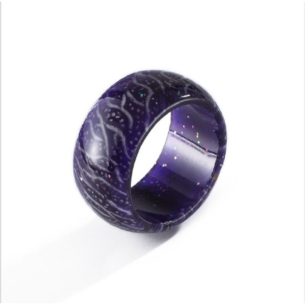 Nhẫn đeo tay bằng gỗ và hợp kim phát sáng nhiều màu