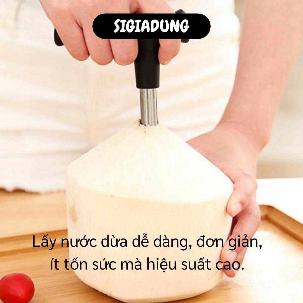 [SGD] Dụng Cụ Khui Dừa - Cây Đục Lỗ Quả Dừa Lấy Nước Bằng Tay Siêu Nhanh, Tiện Lợi  3983