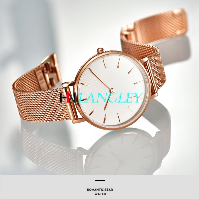 Dây Đeo Thay Thế Chất Liệu Kim Loại Dạng Lưới Kiểu Dáng Thời Trang Cho Đồng Hồ Daniel Wellington