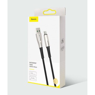 Cáp sạc nhanh Baseus Waterdrop Micro USB Cable dùng cho Android samsung, Oppo, Xiaomi (4A/20W, Data Sync và QC /VOOC QC)