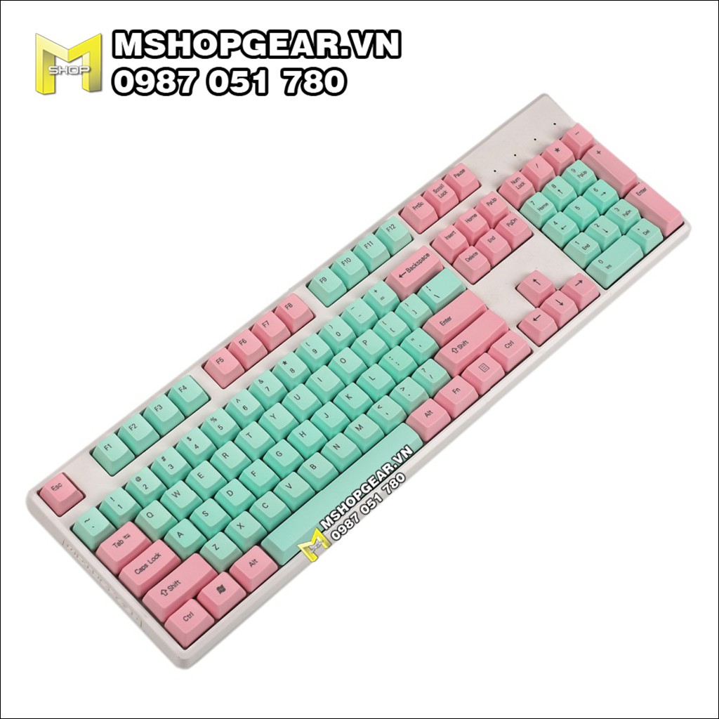 Set keycap Miami color thick pbt top print oem profile 104 keys