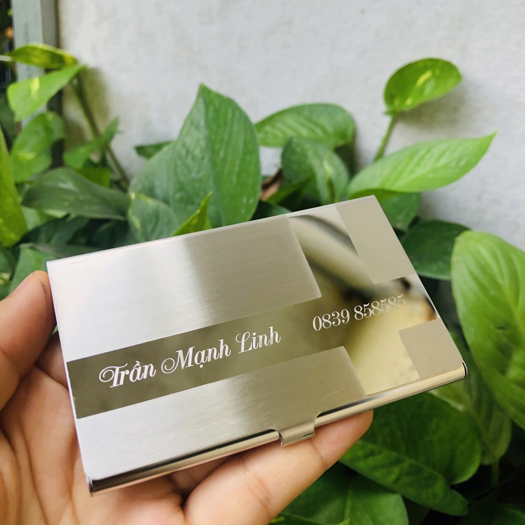 Hộp thép đựng name card, hộp đựng ATM bằng thép 201 không rỉ, hộp đựng danh thiếp dành cho nam