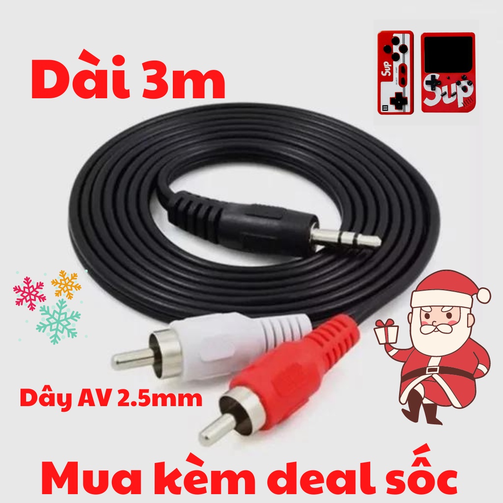 Dây AV 2.5mm Dài 3m Kết Nối Với TiVi Và Game Sup 400