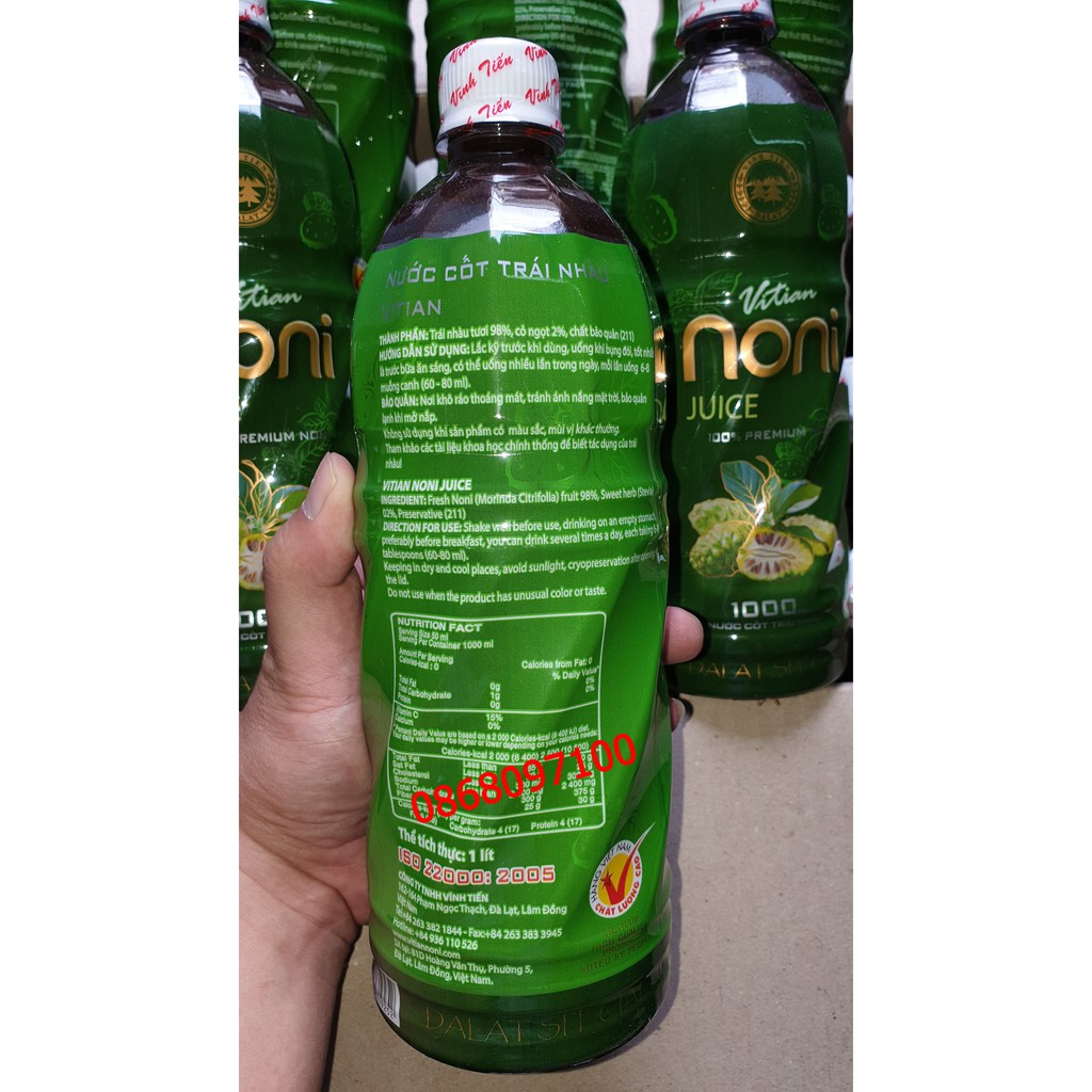 NƯỚC CỐT TRÁI NHÀU ĐÀ LẠT 1 LÍT noni juice