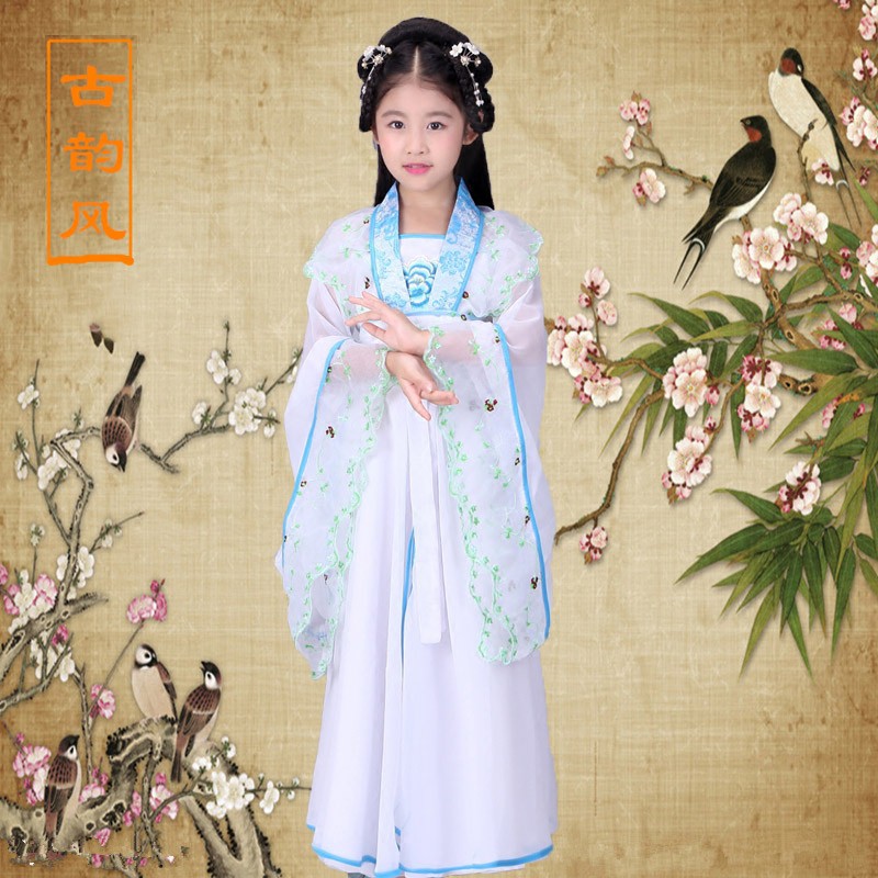 Hán phục cổ trang tay rộng bé gái, có sz người lớn, hàng có sẵn. S21