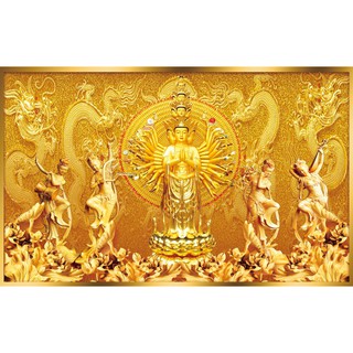 Tranh dán tường 3d đức phật kt 80cm*120cm