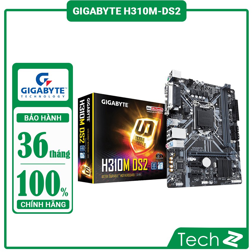 Mainboard GIGABYTE H310M DS2 (Intel H310, Socket 1151, m-ATX, 2 khe RAM DDR4)