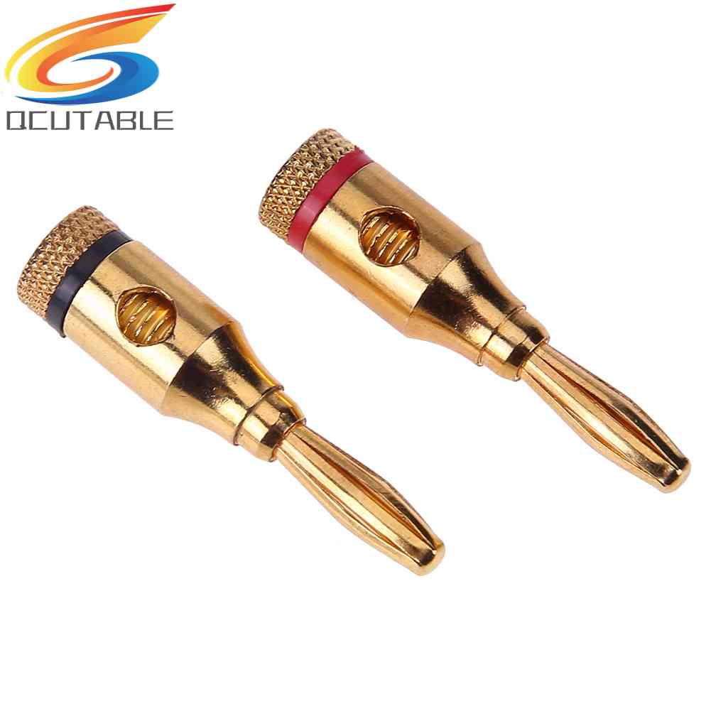 Bộ 2 Đầu Nối Chuối Mạ Vàng Cho Loa Âm Thanh