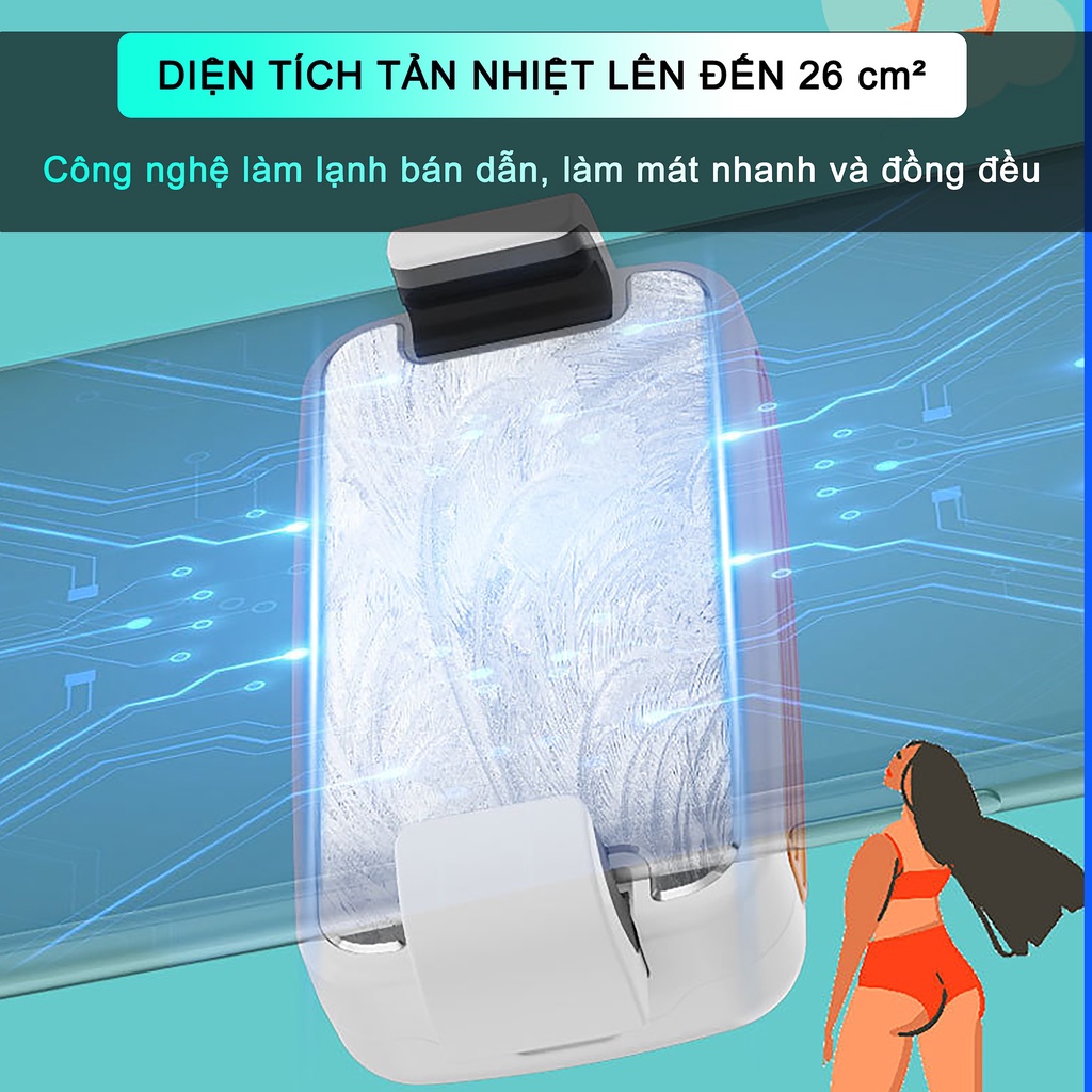 Quạt tản nhiệt điện thoại SIDOTECH MEMO DL03 Sò lạnh Led RGB Esport hạ nhiệt nhanh giảm giật lag tăng tuổi thọ pin